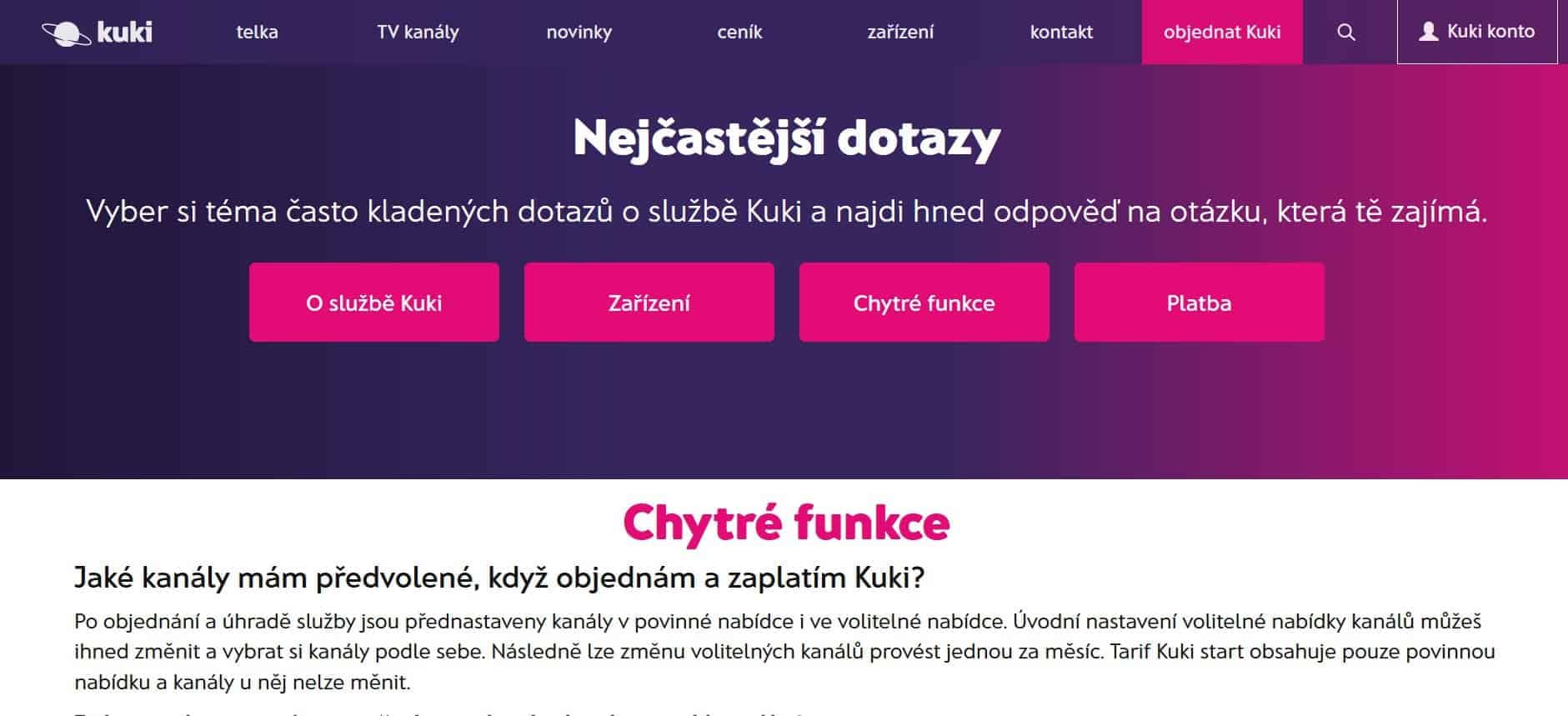 Kuki internetová televize online